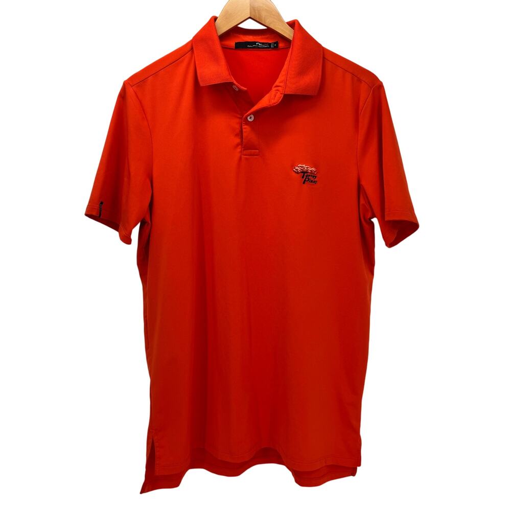RLX Polo Shirt Mens Medium Orange TORREY PINES Golf Performance Ralph Lauren